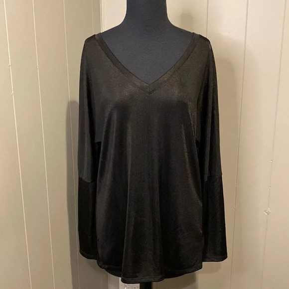 Stella & Dot Extra Large Long Sleeve Sheer Wide V Neck Back Strap - Picture 1 of 7